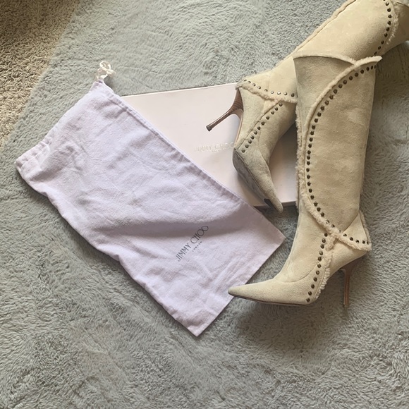 Jimmy Choo Shoes - Jimmy Choo Natural Shearling Boots